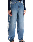 Ganni - Distressed Barrel Jeans With