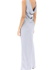 Norma Kamali - Drape Neck Satin Gown