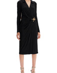 Versace - Draped Jersey Dress With