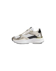 Crime London Faith Metallic Gold Leather Trainer Sneakers