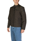 Replay Quilted Polyamide Turtleneck Jacket Olive