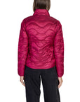 Only Quilted Down Zip Up Turtleneck Jacket Pink