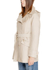 Morgan De Toi Double Breast Waist Belted Trench Coat Beige