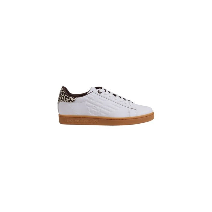 Ea7 Emporio Armani Classic Cc Leather Sneakers Beige - Princess Attitude