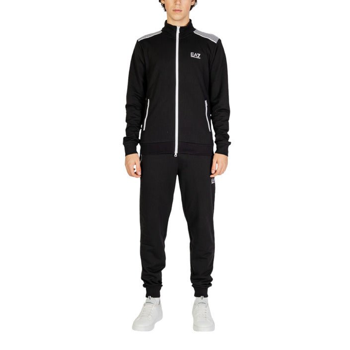 Ea7 Emporio Armani Core Identity Cotton Tracksuit Black - Princess Attitude