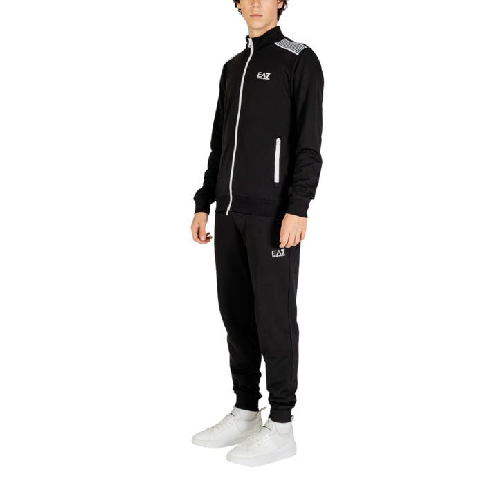 Ea7 Emporio Armani Core Identity Cotton Tracksuit Black - Princess Attitude