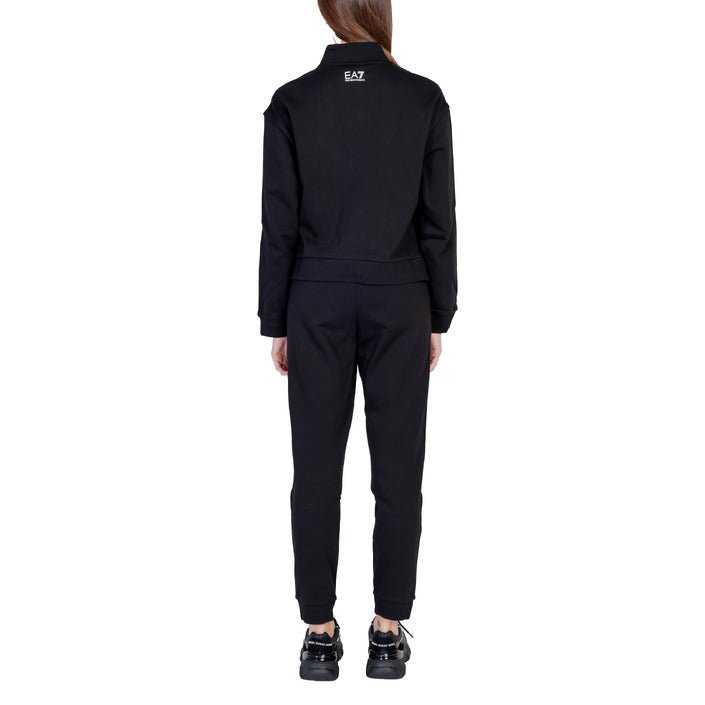 Ea7 Emporio Armani Core Lady Cotton Jumpsuit Black - Princess Attitude