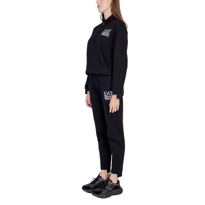 Ea7 Emporio Armani Core Lady Cotton Jumpsuit Black - Princess Attitude