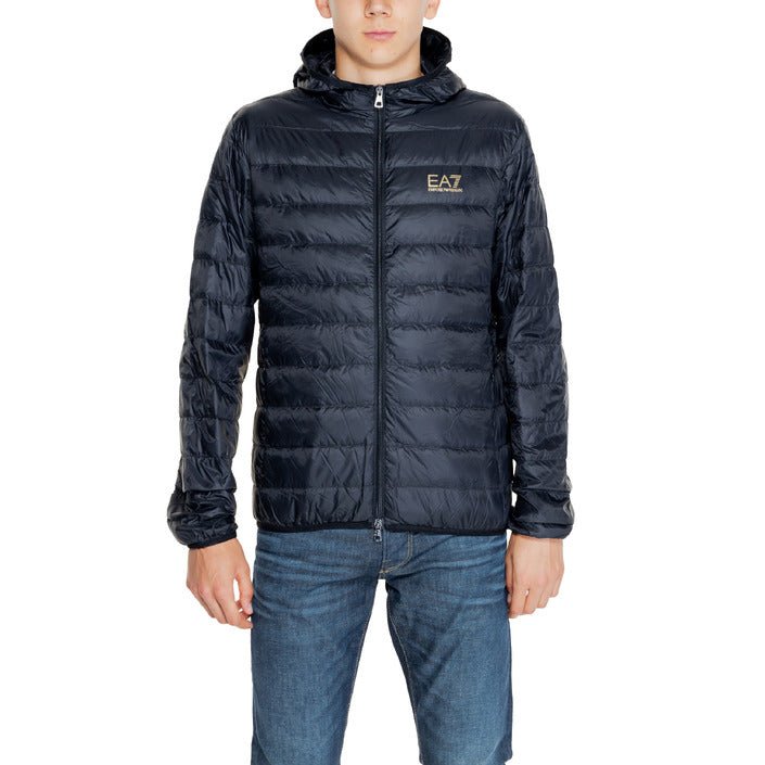 Ea7 Emporio Armani Hooded Puffer Down Jacket Navy - Princess Attitude