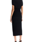 Toteme - Elegant Black Long Viscose Knit Dress