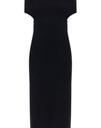 Toteme - Elegant Black Long Viscose Knit Dress