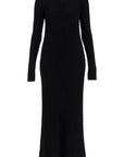 Toteme - Elegant Black Maxi Cable Knit Dress