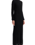 Toteme - Elegant Black Maxi Cable Knit Dress