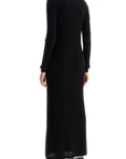 Toteme - Elegant Black Maxi Cable Knit Dress