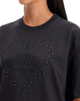 Ganni - Embroidered Oversized T