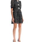 Saloni - Embroidered Tulle Mini Dress