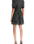 Saloni - Embroidered Tulle Mini Dress