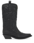 Ganni - Embroidered Western Boots