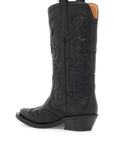 Ganni - Embroidered Western Boots