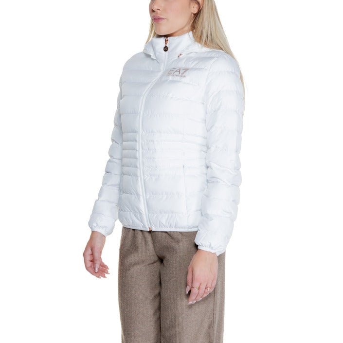 Emporio Armani Ea7 Core Technical Fabric Padded Hooded Jacket White - Princess Attitude