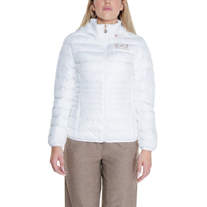 Emporio Armani Ea7 Core Technical Fabric Padded Hooded Jacket White - Princess Attitude