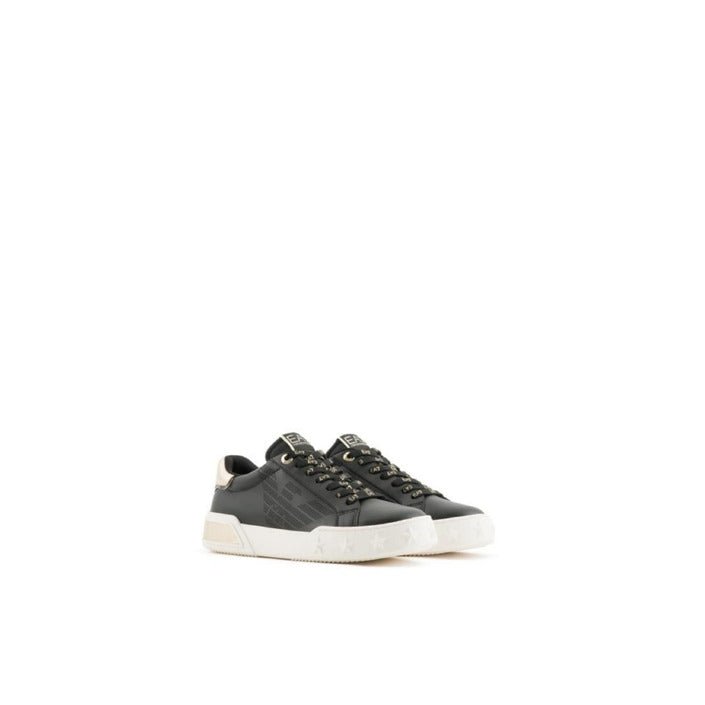 Emporio Armani Ea7 Gold Star Sneakers Black - Princess Attitude