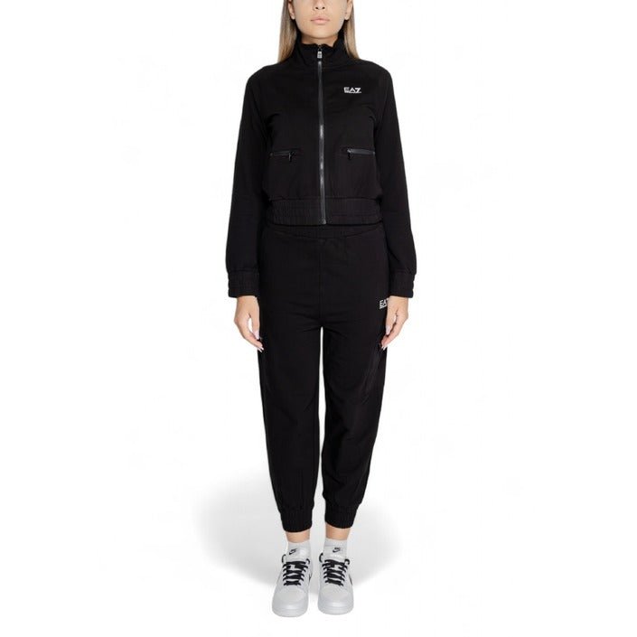 Emporio Armani Ea7 Stretch Cotton Cargo Tracksuit Black - Princess Attitude