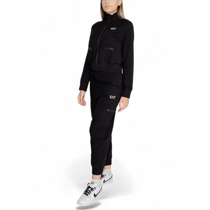 Emporio Armani Ea7 Stretch Cotton Cargo Tracksuit Black - Princess Attitude