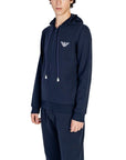 Emporio Armani Iconic Zip Up Hooded Sweatshirt Navy - Princess Attitude