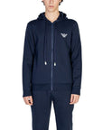 Emporio Armani Iconic Zip Up Hooded Sweatshirt Navy - Princess Attitude