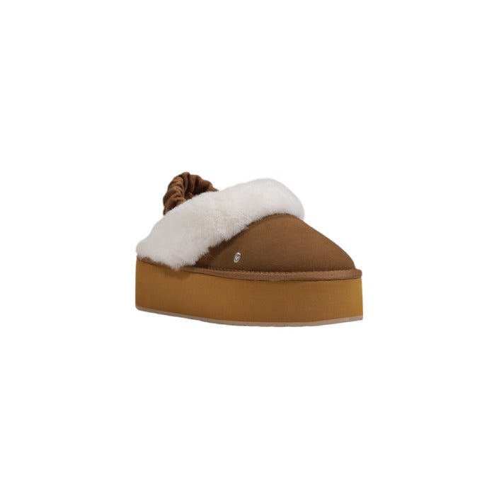 Emu Australia Hartz Chestnut Platform Slippers - Princess Attitude