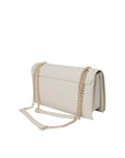 Love Moschino Logo Plaque Chain Strap Bag Beige