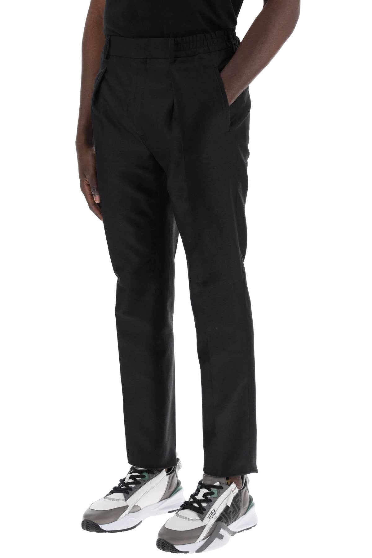 Fendi - Cotton And Hemp Blend Trousers. - Princess Attitude