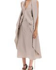 Fendi - Draped Dress In Pinstripe Flannel - Princess Attitude