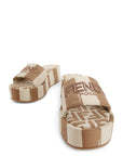 Fendi - Fendi Sunshine Canvas Flatform Slides - Princess Attitude