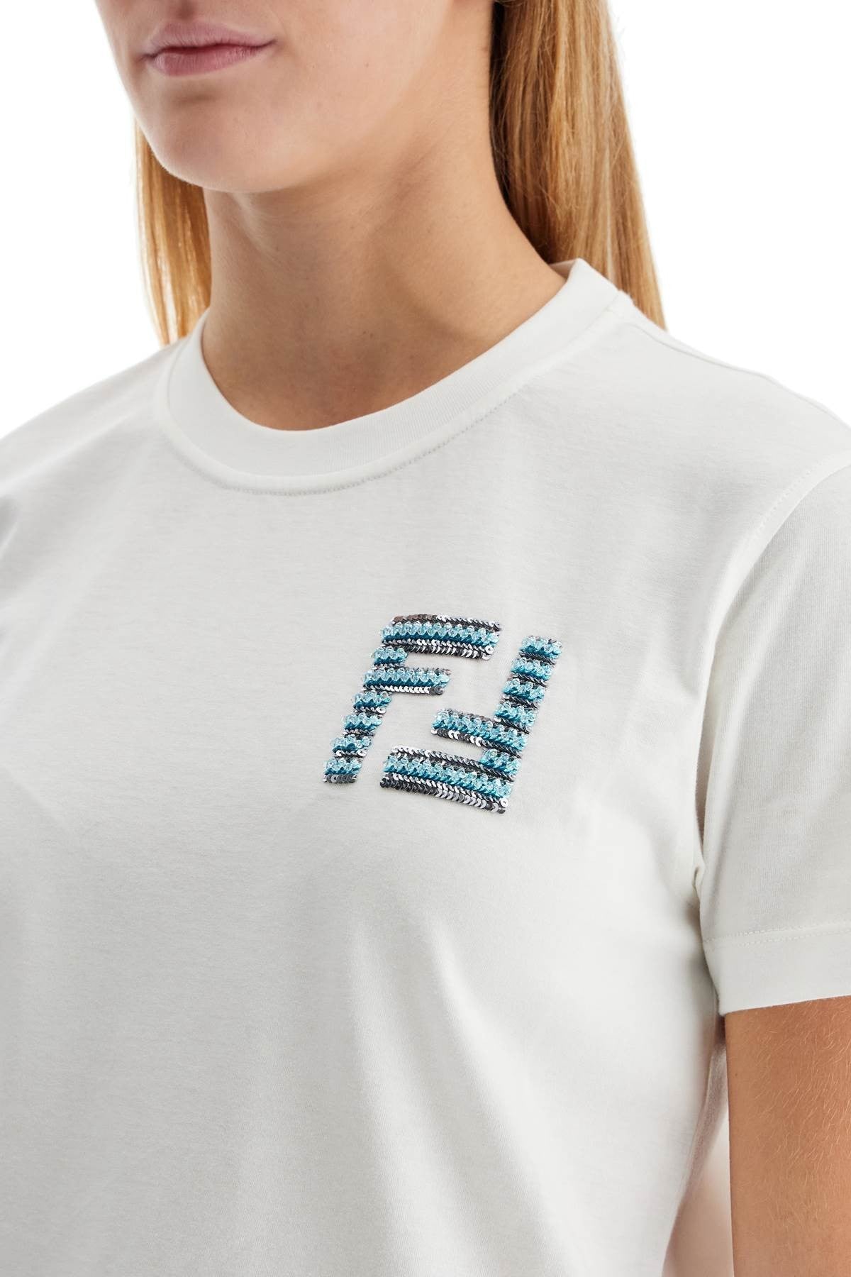 Fendi - Ff T-Shirt With Applications - Princess Attitude