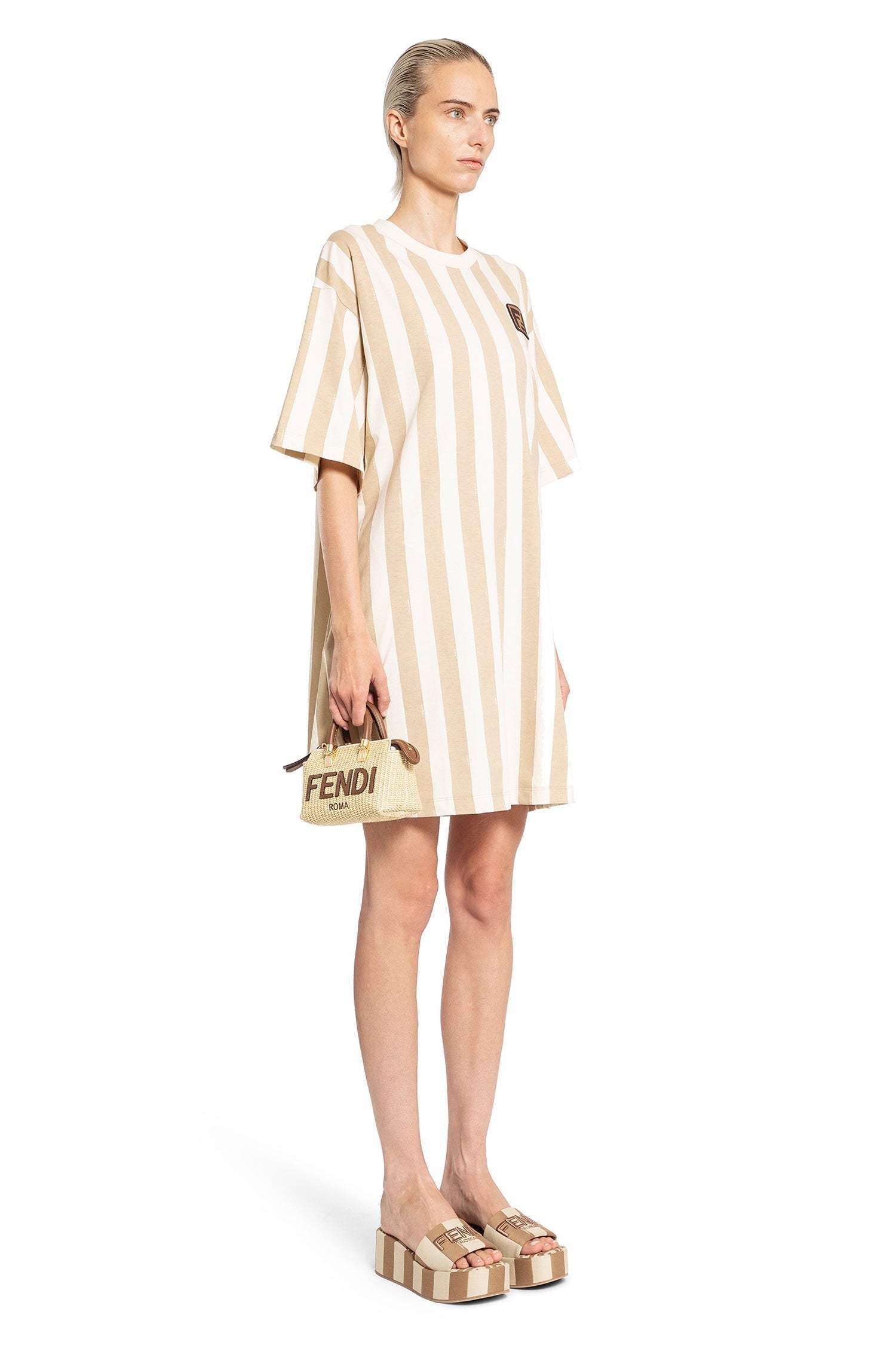 Fendi - Pequin Stripes T-Shirt Dress - Princess Attitude