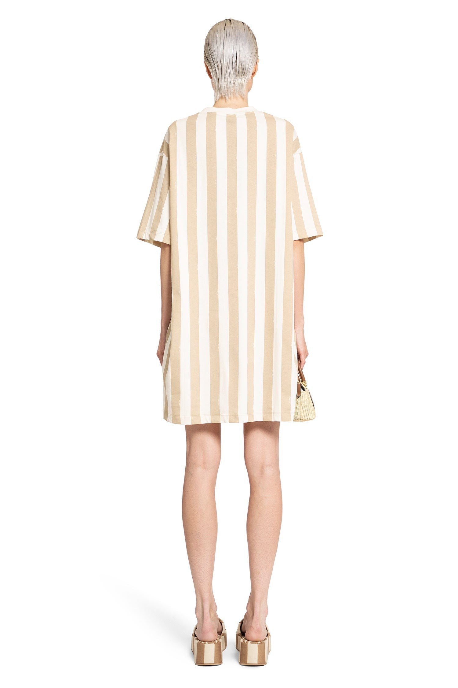 Fendi - Pequin Stripes T-Shirt Dress - Princess Attitude