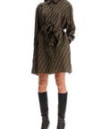 Fendi - Silk Shirt Dress With All - Over Logo - Princess Attitude