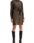 Fendi - Silk Shirt Dress With All - Over Logo - Princess Attitude