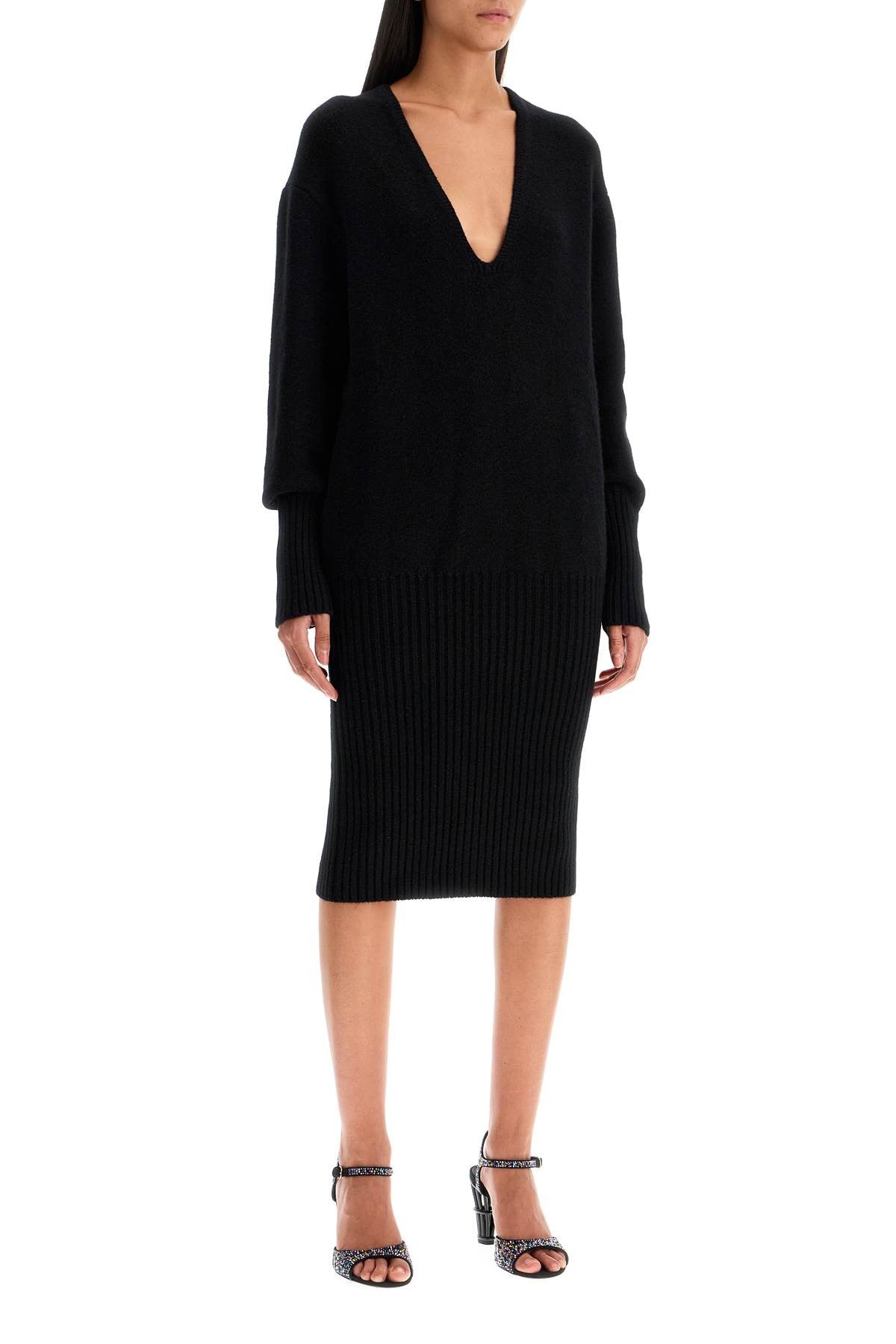 Ferragamo - Knit Midi Dress In Seven - Princess Attitude