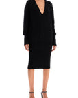 Ferragamo - Knit Midi Dress In Seven - Princess Attitude