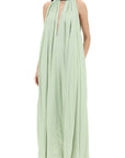 Ferragamo - Maxi Dress With Leather Buckle Detail - Princess Attitude