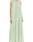 Ferragamo - Maxi Dress With Leather Buckle Detail - Princess Attitude