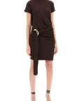 Ferragamo - Short Dress With Sash And Metal Ring Accent - Princess Attitude