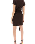 Ferragamo - Short Dress With Sash And Metal Ring Accent - Princess Attitude