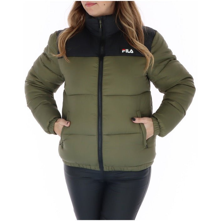 Fila Soller Puffer Down Turtleneck Jacket Olive - Princess Attitude