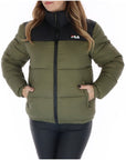 Fila Soller Puffer Down Turtleneck Jacket Olive - Princess Attitude