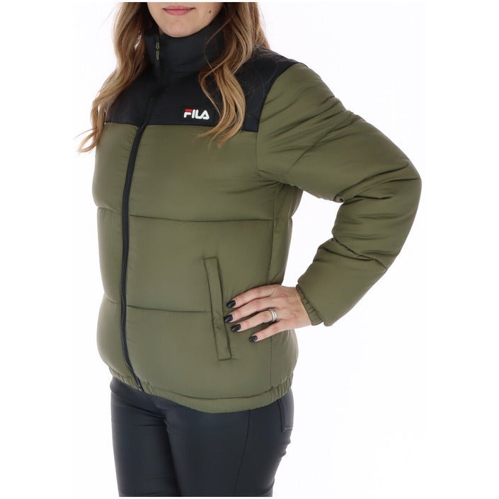 Fila Soller Puffer Down Turtleneck Jacket Olive - Princess Attitude