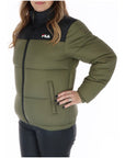 Fila Soller Puffer Down Turtleneck Jacket Olive - Princess Attitude